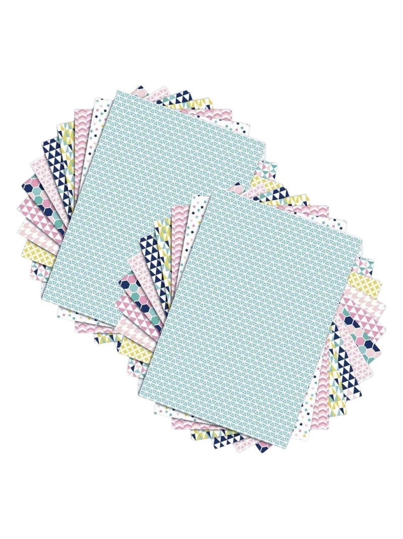 96 feuilles à scrapbooking géométrique pastels - - Toga N/A - Kiabi