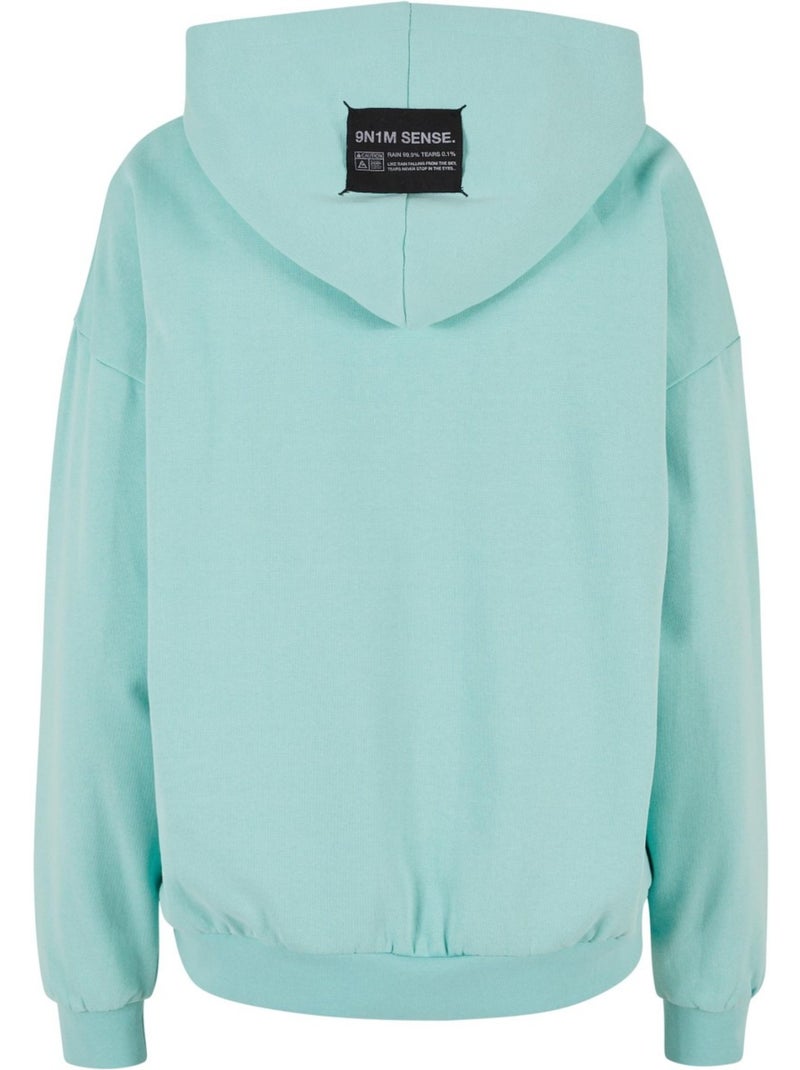 9N1M SENSE - Sweat à capuche ESSENTIAL Bleu céladon - Kiabi