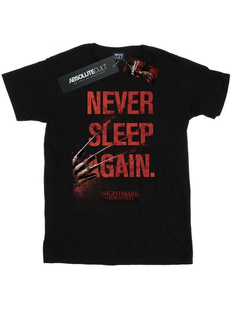 A Cauchemar sur Elm Street - T-shirt NEVER SLEEP AGAIN Noir - Kiabi