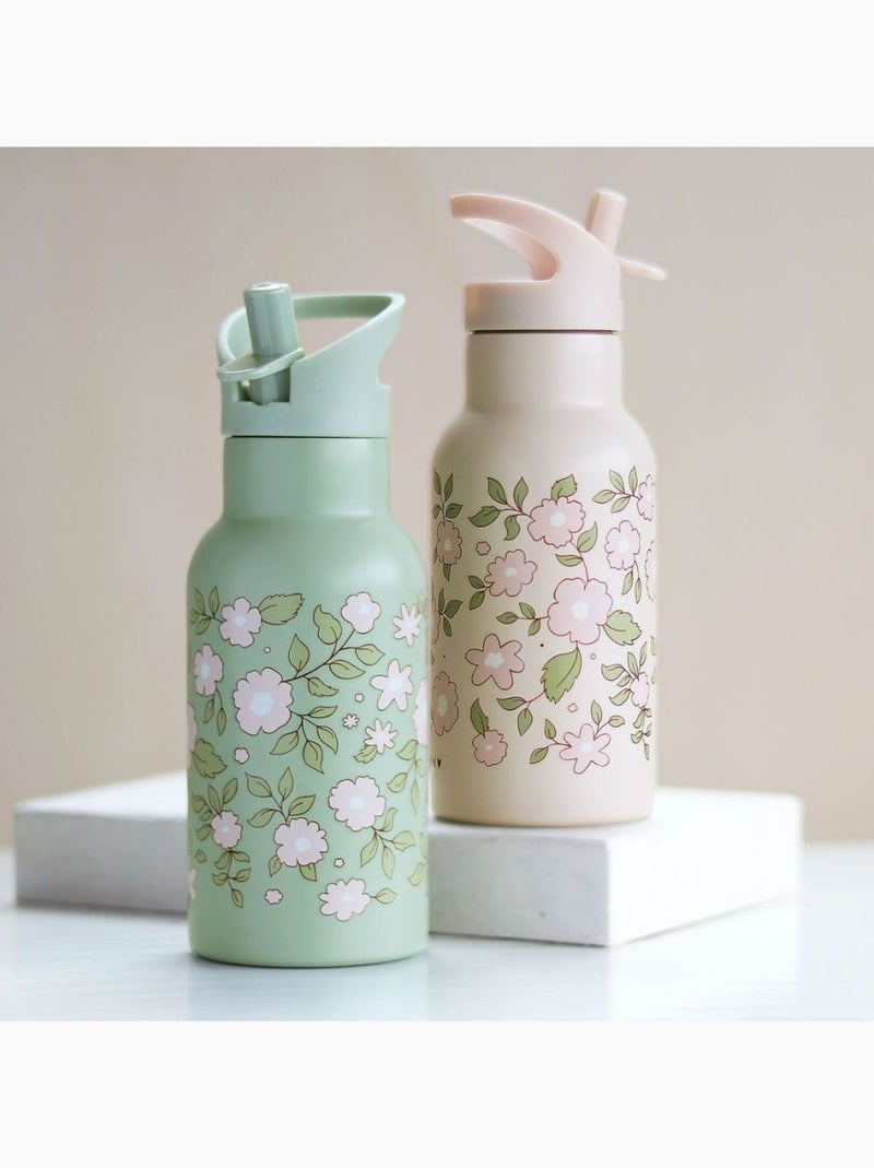 A Little Lovely Company - Gourde isotherme Fleurs sauge Vert - Kiabi