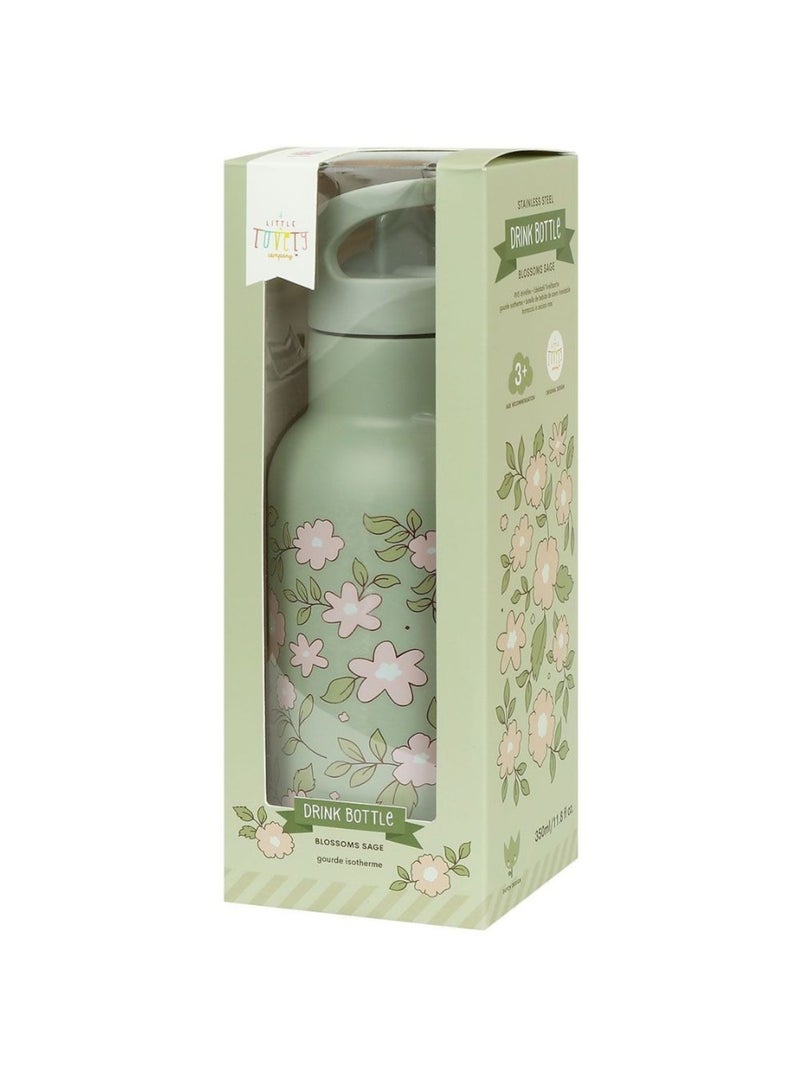 A Little Lovely Company - Gourde isotherme Fleurs sauge Vert - Kiabi
