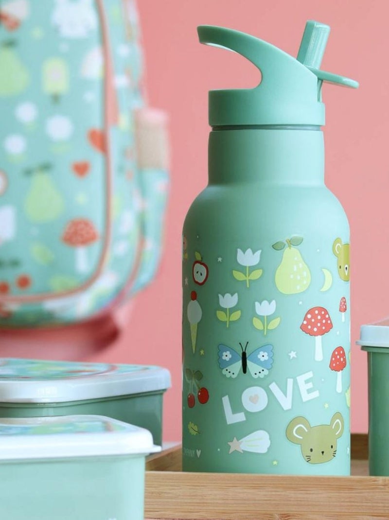 A Little Lovely Company - Gourde isotherme Joie Vert d'eau - Kiabi