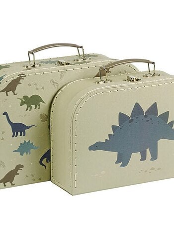 A Little Lovely Company - Lot de 2 valisettes de rangement