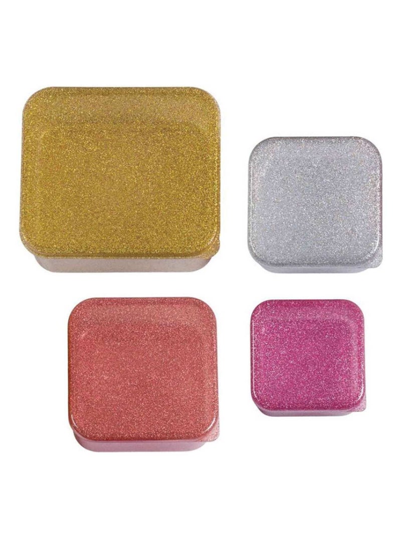 A Little Lovely Company - Lot de 4 boîtes Ã  goÃ»ter Ã  paillettes Argenté - Kiabi
