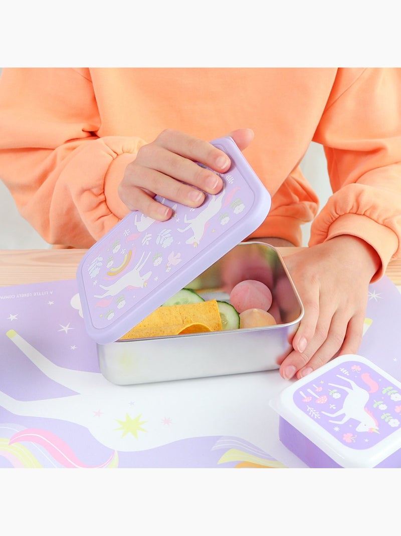 A Little Lovely Company - Lunch box en acier inoxydable Violet - Kiabi