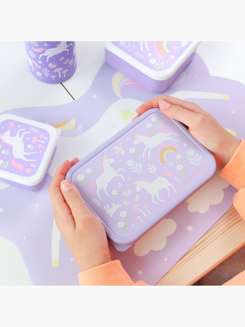 A Little Lovely Company - Lunch box en acier inoxydable Violet - Kiabi