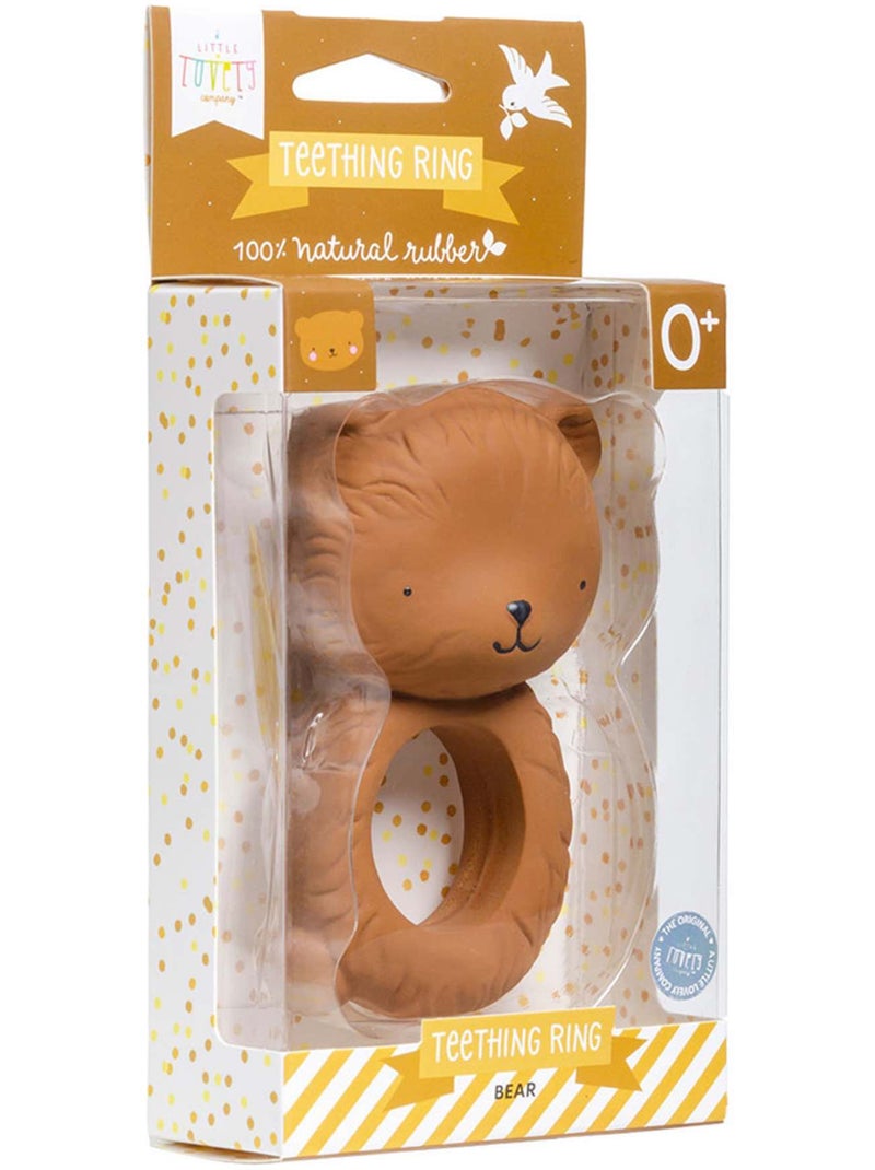 A little lovely company | anneau de dentition hochet ours 100% naturel Marron chocolat - Kiabi