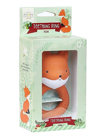 A Little Lovely Company | Anneau de dentition hochet renard 100% naturel