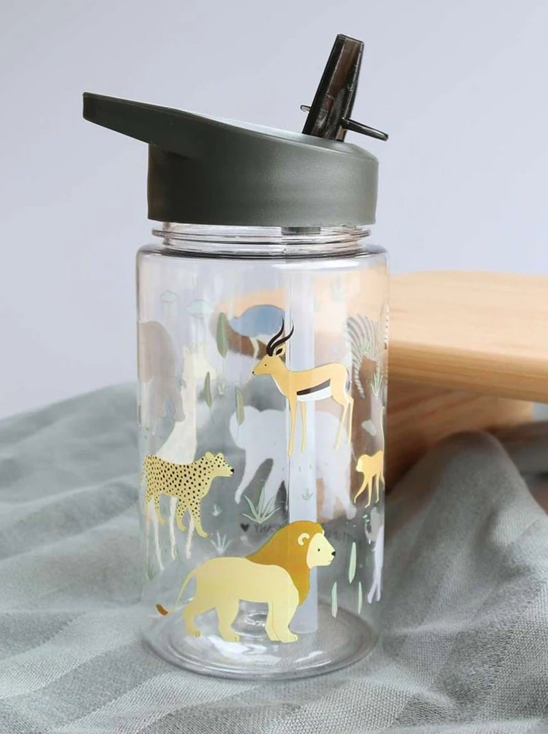 A Little Lovely Company | Gourde enfant ergonomique 450 ml Kaki - Kiabi