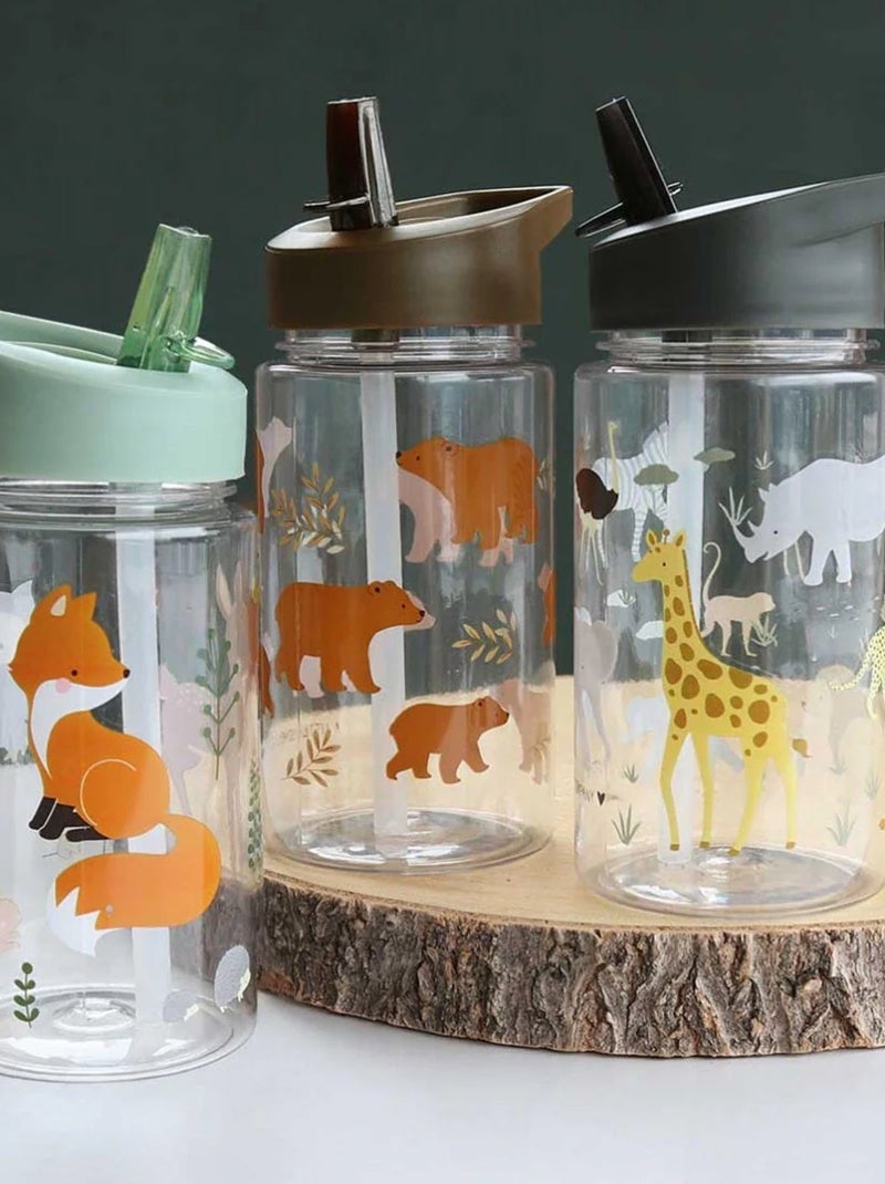 A Little Lovely Company | Gourde enfant ergonomique 450 ml Kaki - Kiabi