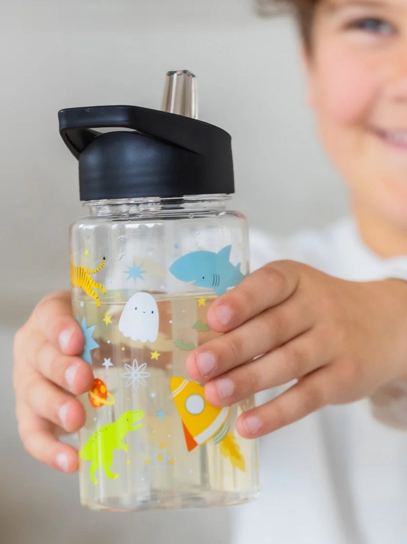 A Little Lovely Company | Gourde enfant ergonomique 450 ml Noir - Kiabi