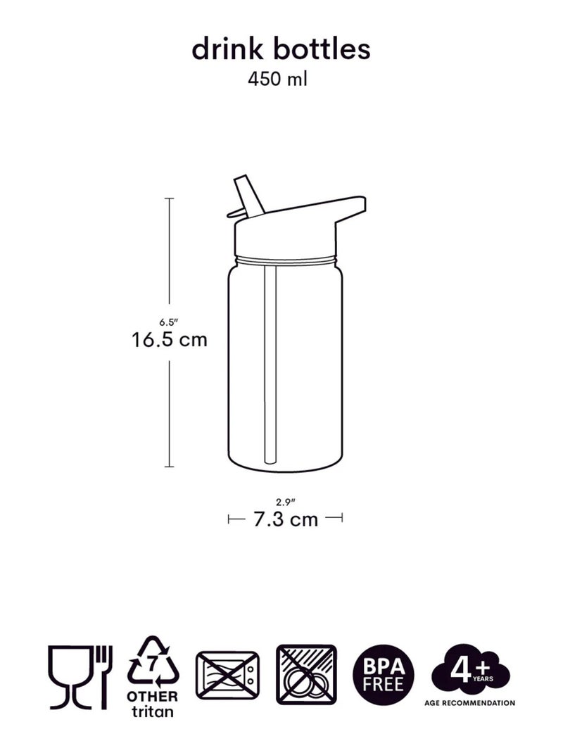 A Little Lovely Company | Gourde enfant ergonomique 450 ml Noir - Kiabi