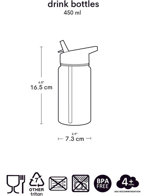 A Little Lovely Company | Gourde enfant ergonomique 450 ml - Kiabi