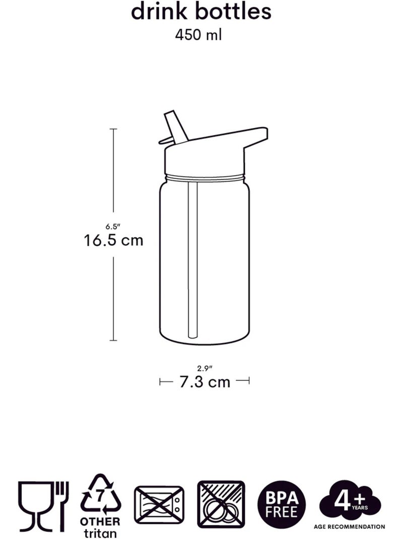 A Little Lovely Company | Gourde enfant ergonomique 450 ml Rose pâle - Kiabi