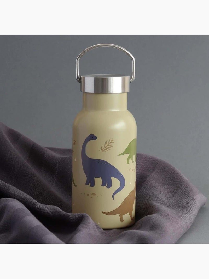 A little lovely company | gourde inox isotherme enfant 350 ml avec paille Beige - Kiabi
