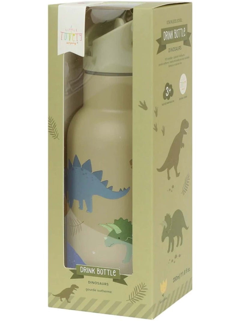 A little lovely company | gourde inox isotherme enfant 350 ml avec paille Beige - Kiabi