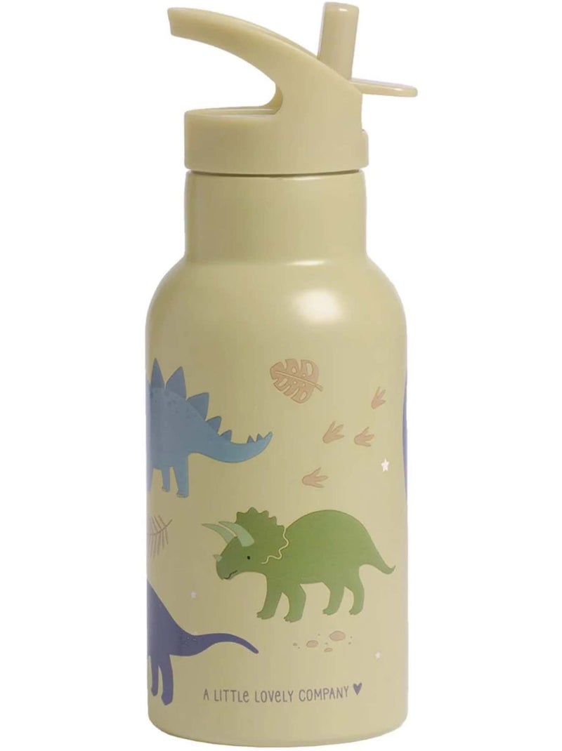 A little lovely company | gourde inox isotherme enfant 350 ml avec paille Beige - Kiabi