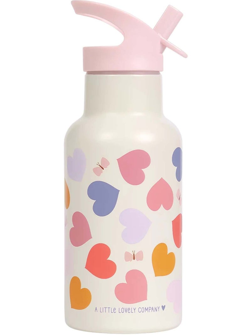 A little lovely company | gourde inox isotherme enfant 350 ml avec paille Blanc - Kiabi