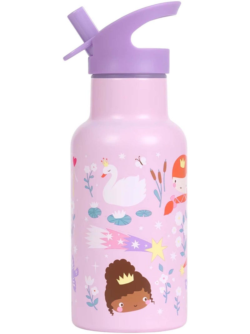 A little lovely company | gourde inox isotherme enfant 350 ml avec paille Parme - Kiabi