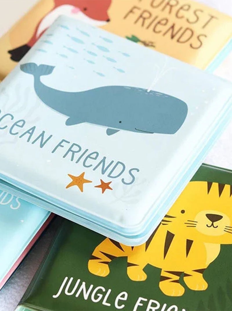 A Little Lovely Company | Livre de bain pour enfant Les amis de l'océan Bleu - Kiabi