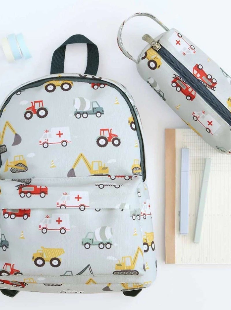A Little Lovely Company | Sac à dos maternelle motifs ludiques Gris - Kiabi