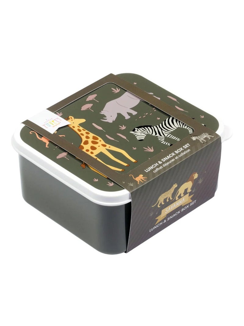 A Little Lovely Company|Set de 4 boîtes à goûter Kaki - Kiabi