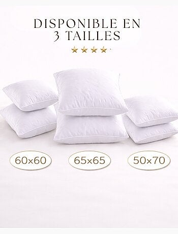 A L'Unité Oreillers Polyester Moelleux Premium PROMO LINGE