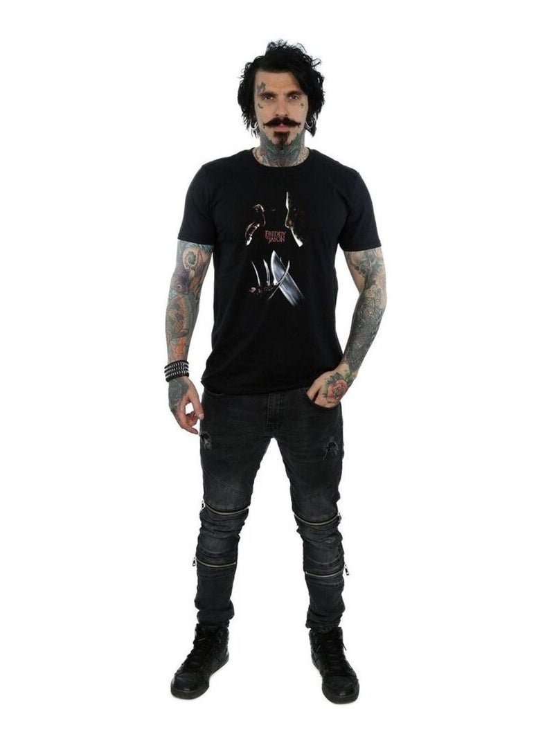 A Nightmare On Elm Street - T-shirt FREDDY VS JASON Noir - Kiabi