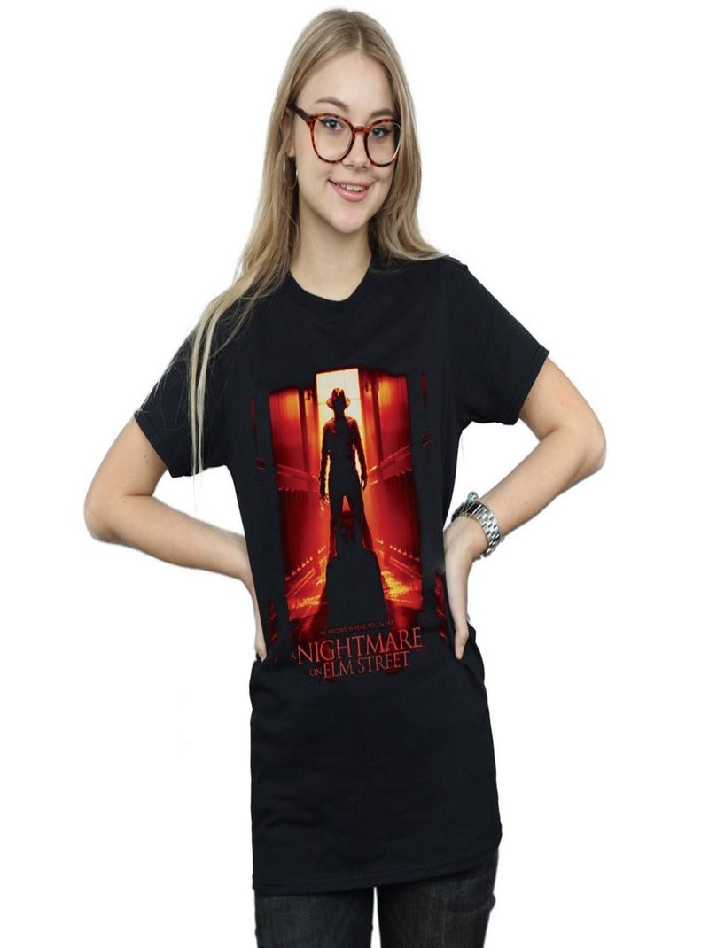 A Nightmare On Elm Street - T-shirt HE KNOWS WHERE YOU SLEEP Noir - Kiabi