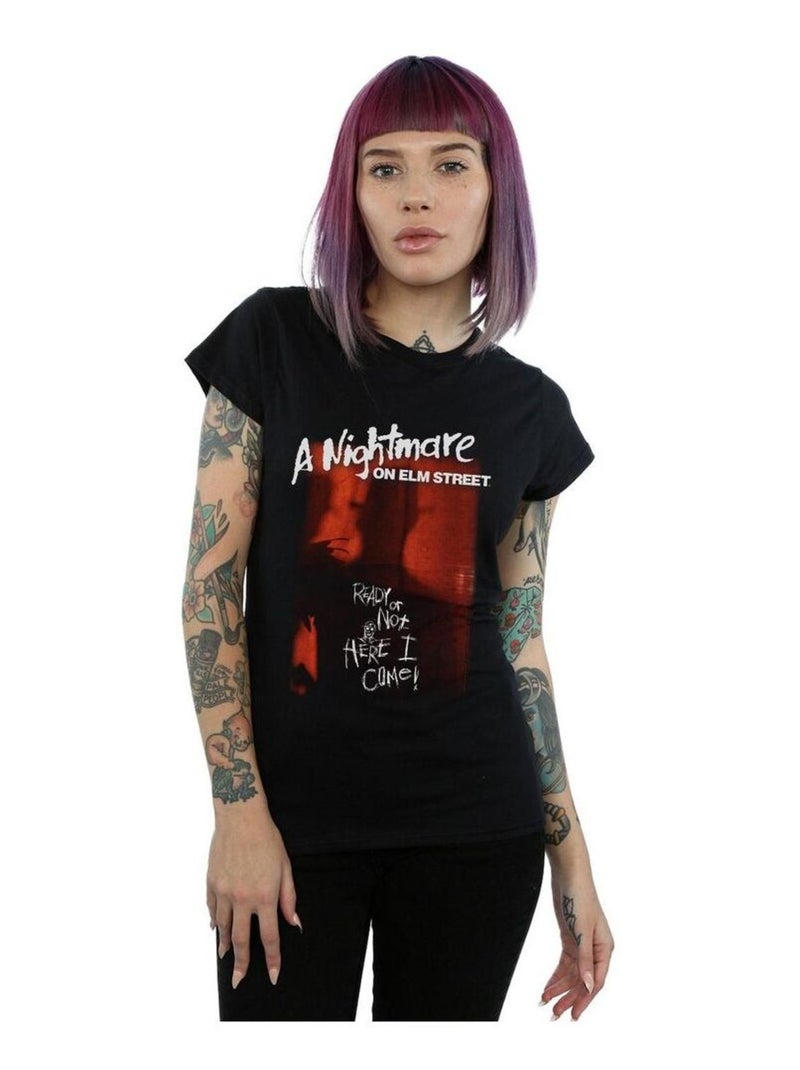 A Nightmare On Elm Street - T-shirt HERE COME Noir - Kiabi