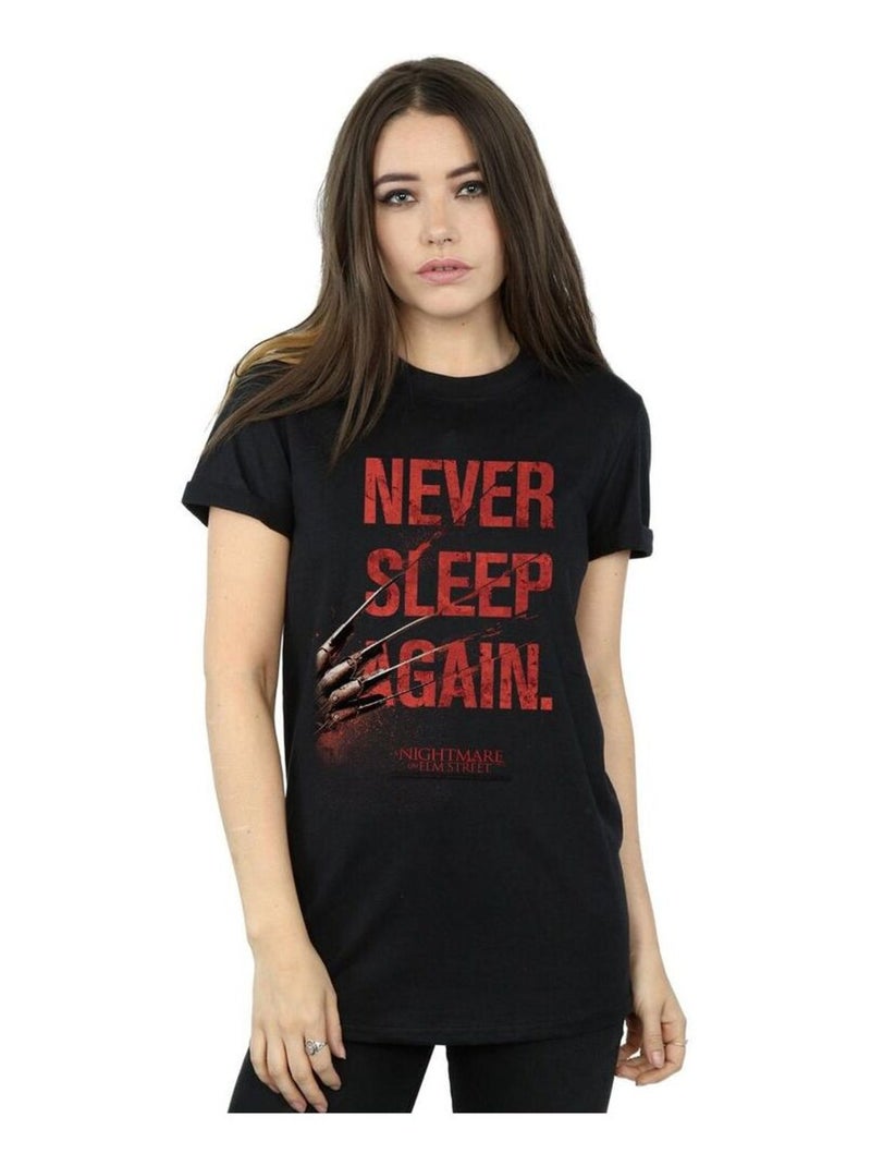 A Nightmare On Elm Street - T-shirt NEVER SLEEP AGAIN Noir - Kiabi