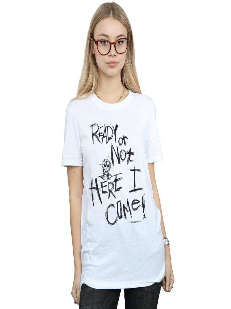 A Nightmare On Elm Street - T-shirt READY OR NOT Blanc - Kiabi