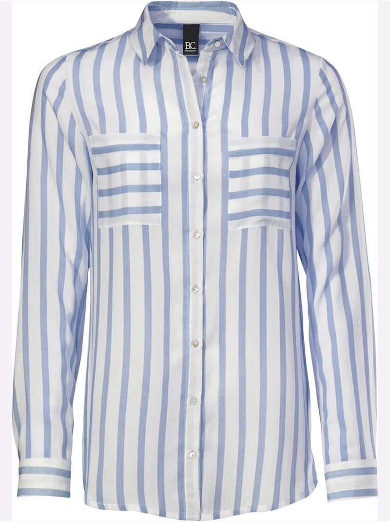 à Rayures - Taille Standard - Helline Bleu Ecru - Kiabi