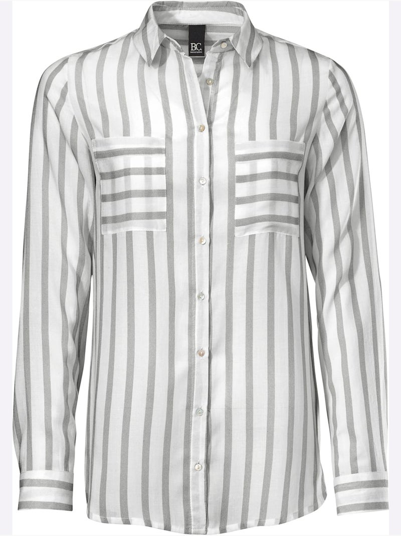 à Rayures - Taille Standard - Helline Gris Ecru - Kiabi