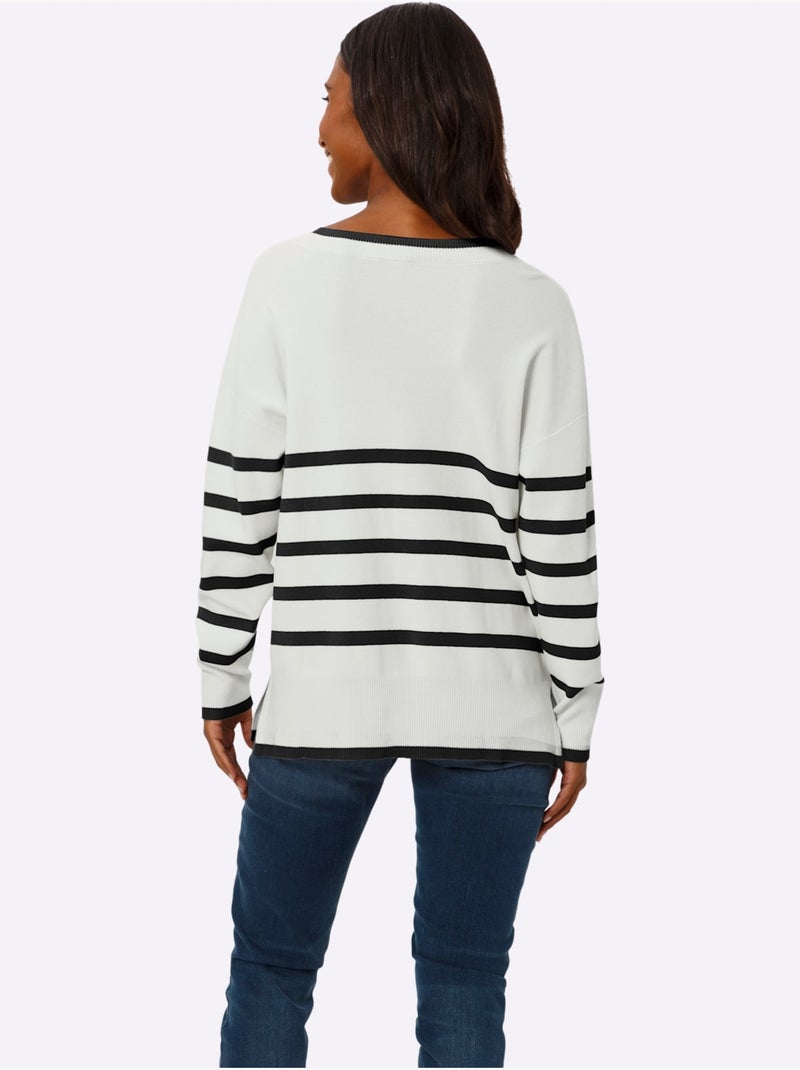 à Rayures - Taille Standard - Helline Noir Ecru - Kiabi