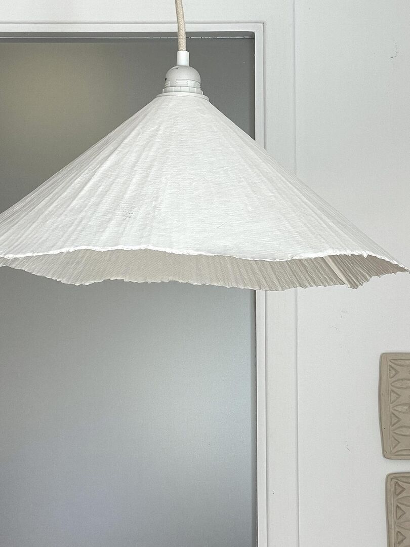 Abat-jour Conique Banci Firenze - 52 Cm - Tissu - Style Art Déco Vintage