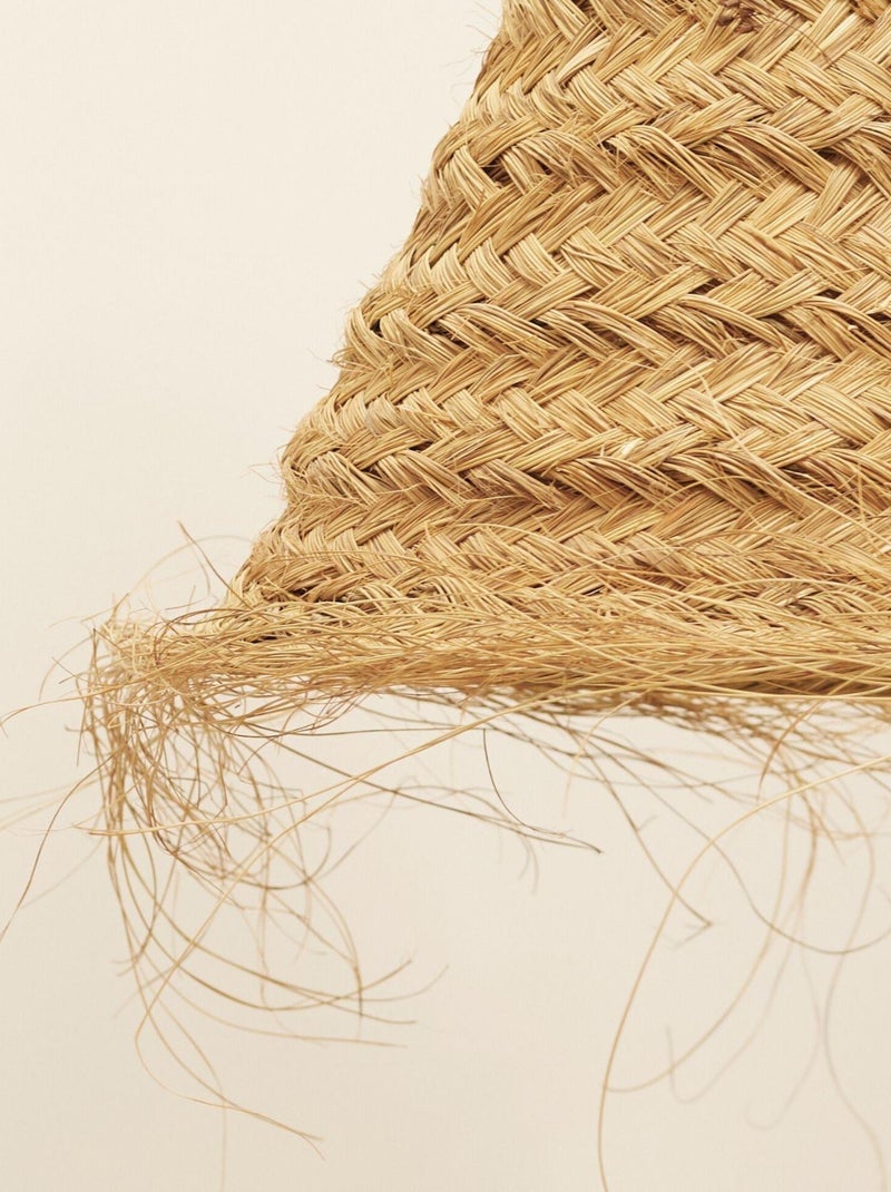 Abat-jour cône fibre de palmier Beige - Kiabi