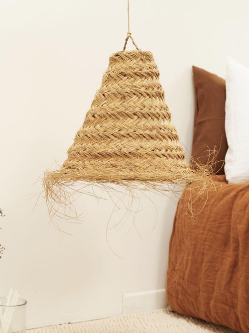 Abat-jour cône fibre de palmier - Kiabi