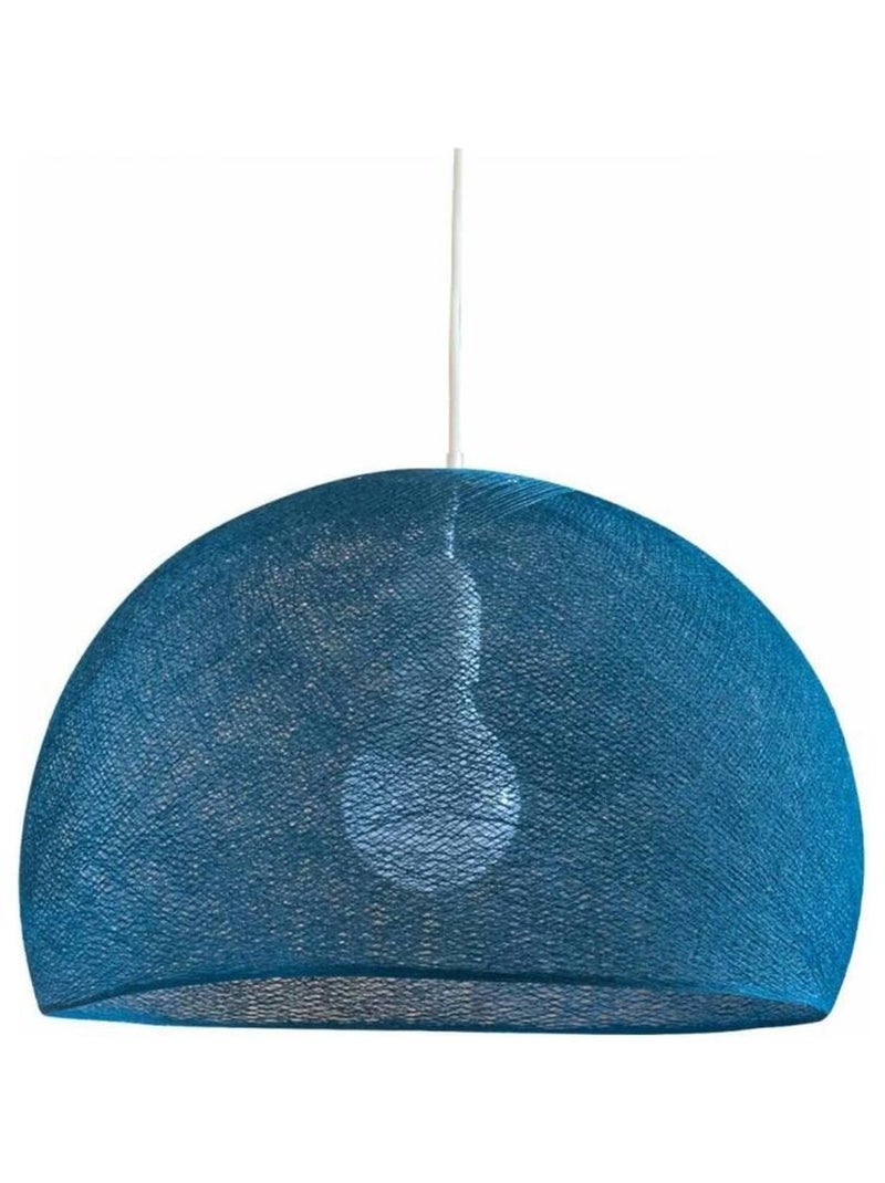 Abat-jour coupole bleu paon 67 avec suspension simple Bleu canard - Kiabi