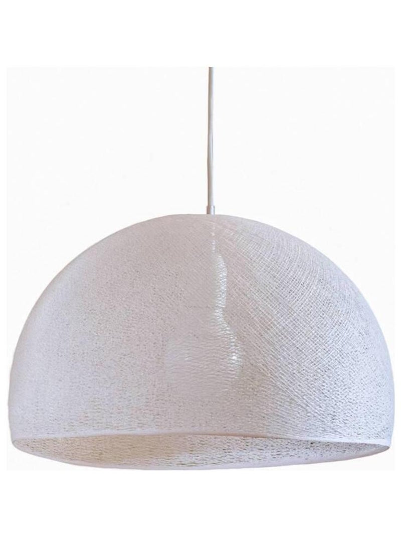 Abat-jour coupole dragée 67 avec suspension simple Rose pâle - Kiabi