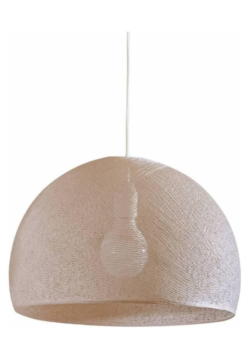 Abat-jour coupole lin 50 et sa suspension simple Beige - Kiabi