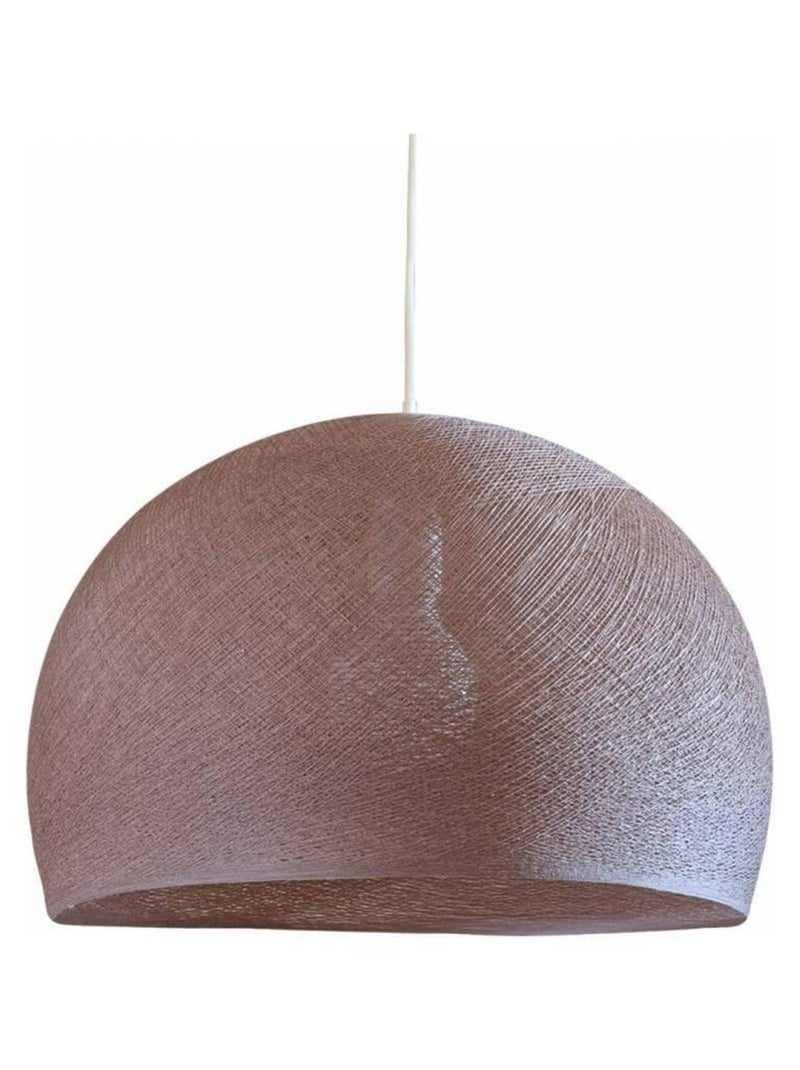 Abat-jour Coupole Havane 67cm - Tissage Main - Suspension Incluse - Lumière Tamisée