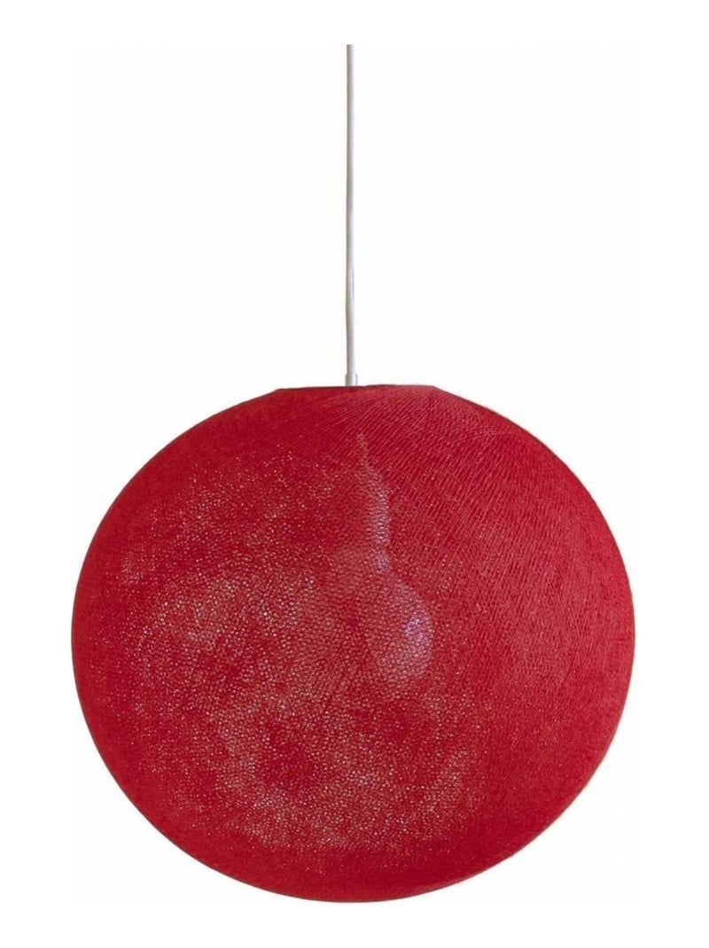 Abat-jour Globe 50cm et suspension Rouge - Kiabi