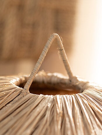 Abat-jour parasol raphia volanté