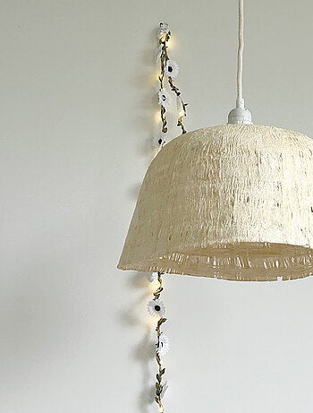 Abat-jour suspension en papier mâché naturel D41