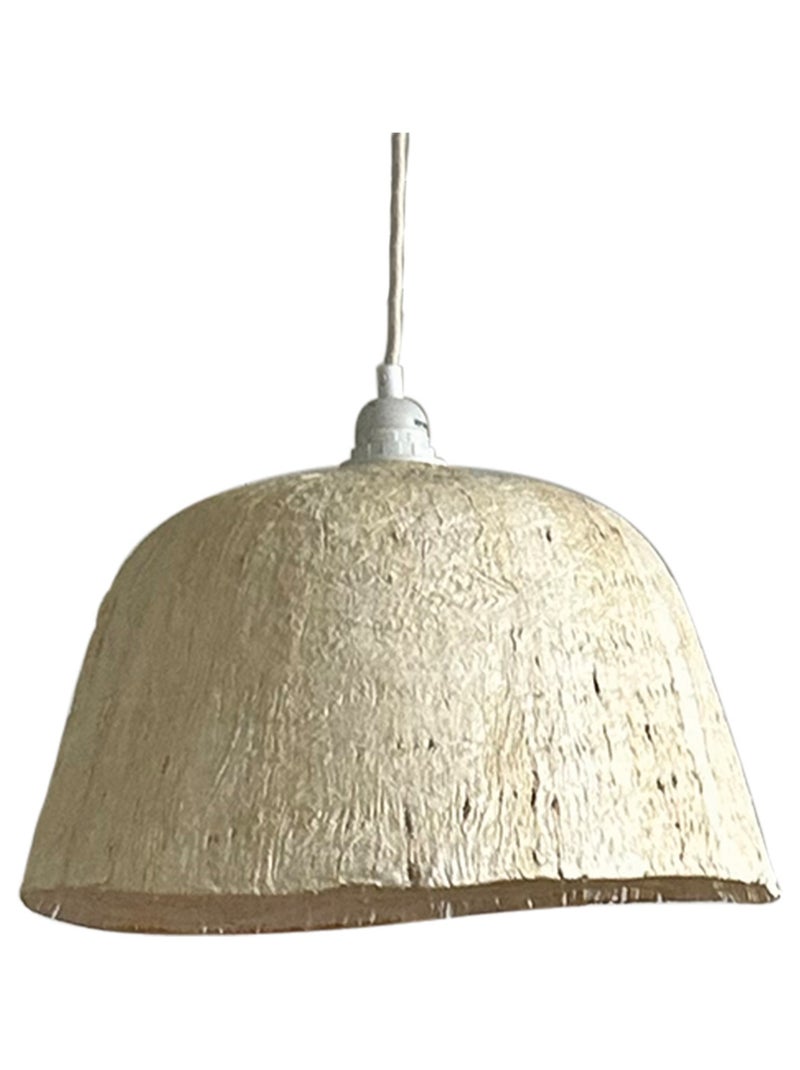 Abat-jour suspension en papier mâché naturel D41 Beige - Kiabi