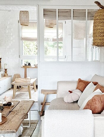 Abat-jour tube fibre de palmier