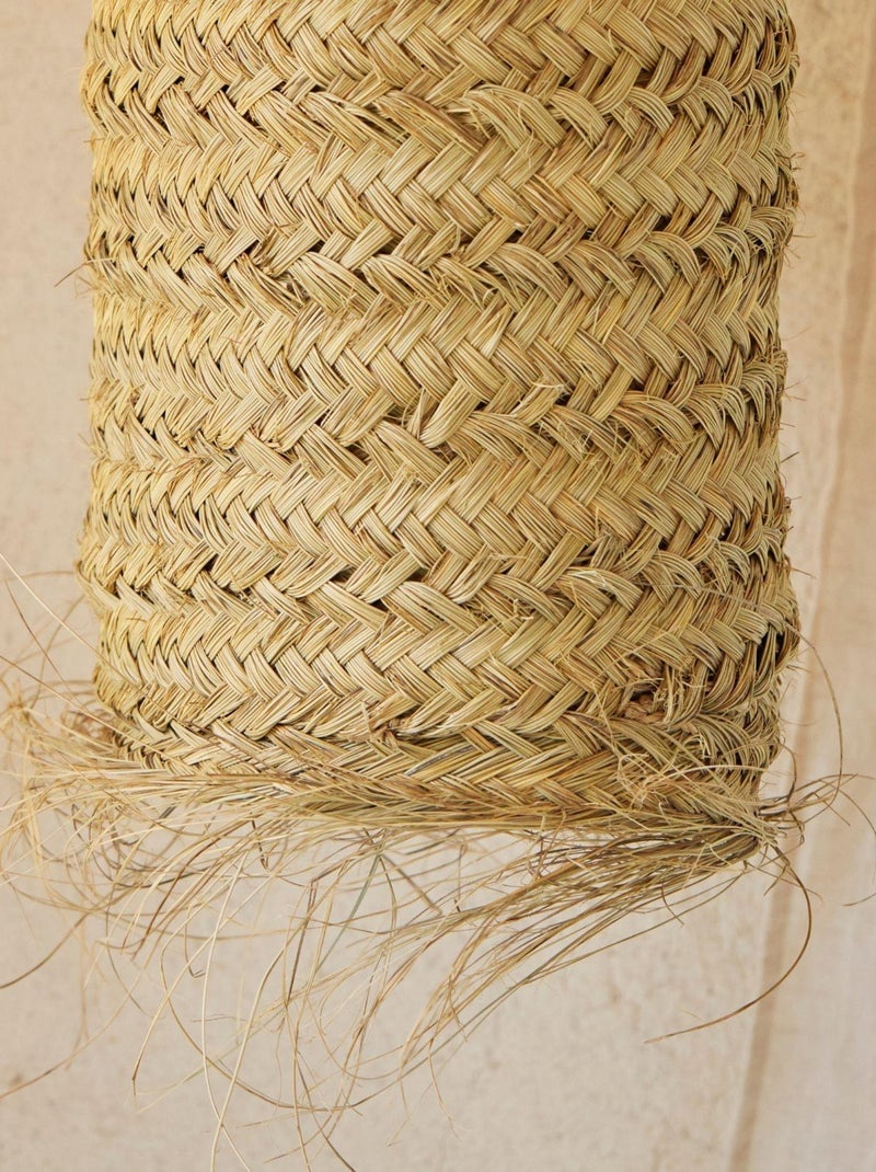 Abat-jour tube fibre de palmier Beige - Kiabi