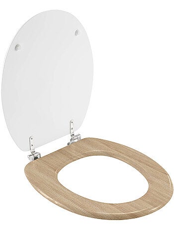 Abattant WC 37 x 46 cm charnieres metal Feuillage tropical vert