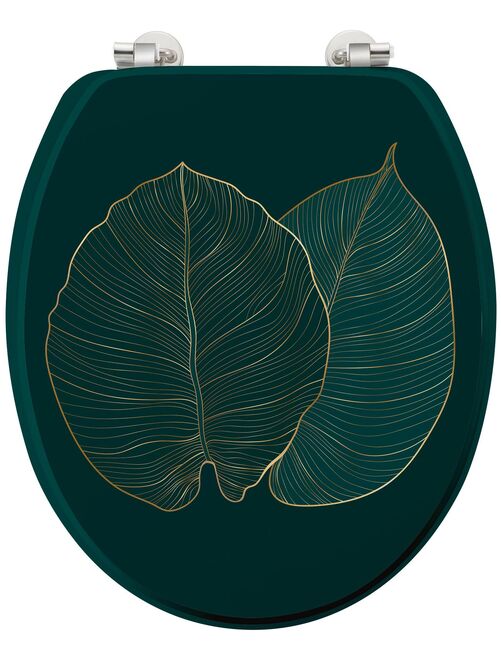 Abattant WC 37.5 x 46 cm Feuilles de jade - Kiabi